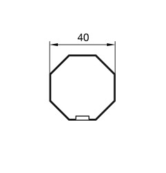 Adaptateur octogonal 40 mm pour moteur Nice ERA S