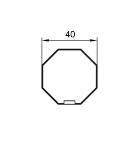 Adaptateur octogonal 40 mm pour moteur Nice ERA S