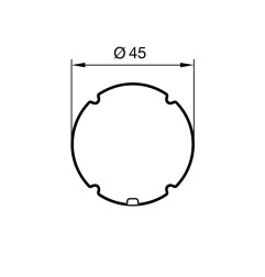 Adaptateur ZF45 pour moteur Nice ERA S