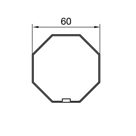 Adaptateur octogonal 60 mm pour moteur Nice ERA M