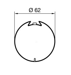 Adaptateur Deprat 62 mm pour moteur Nice ERA M