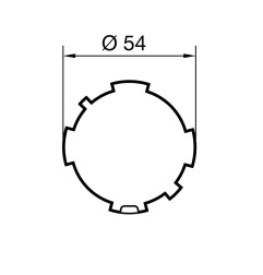 Adaptateur ZF54 pour moteur Nice ERA M