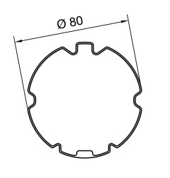 Adaptateur ZF80 pour moteur Nice ERA M