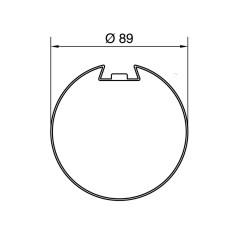 Adaptateur Deprat 89 mm pour moteur Nice ERA M