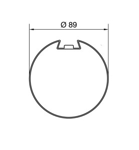 Adaptateur Deprat 89 mm pour moteur Nice ERA M