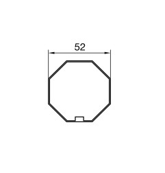 Adaptateur octogonal 52 mm pour moteur Nice ERA M