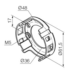 Support compact avec 2 trous M5