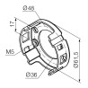 Support compact avec 2 trous M5