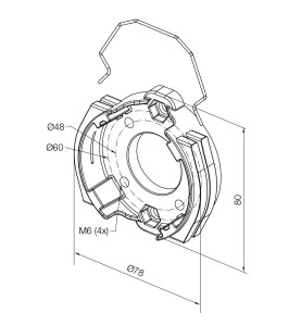 Support compact en aluminium pour moteur ERA L