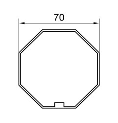 Adaptateur Nice ERA pour tube octogonal 70 mm