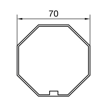 Adaptateur Nice ERA pour tube octogonal 70 mm