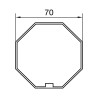 Adaptateur pour moteur Neo Ø 45 mm centre à pignon  pour tube octogonal 70 mm 