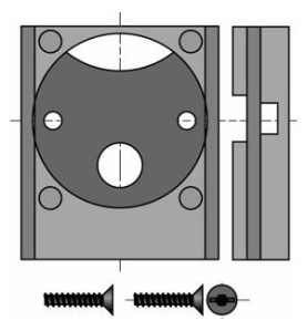 Support pour moteur Somfy LS40 à tiroir de 40 mm