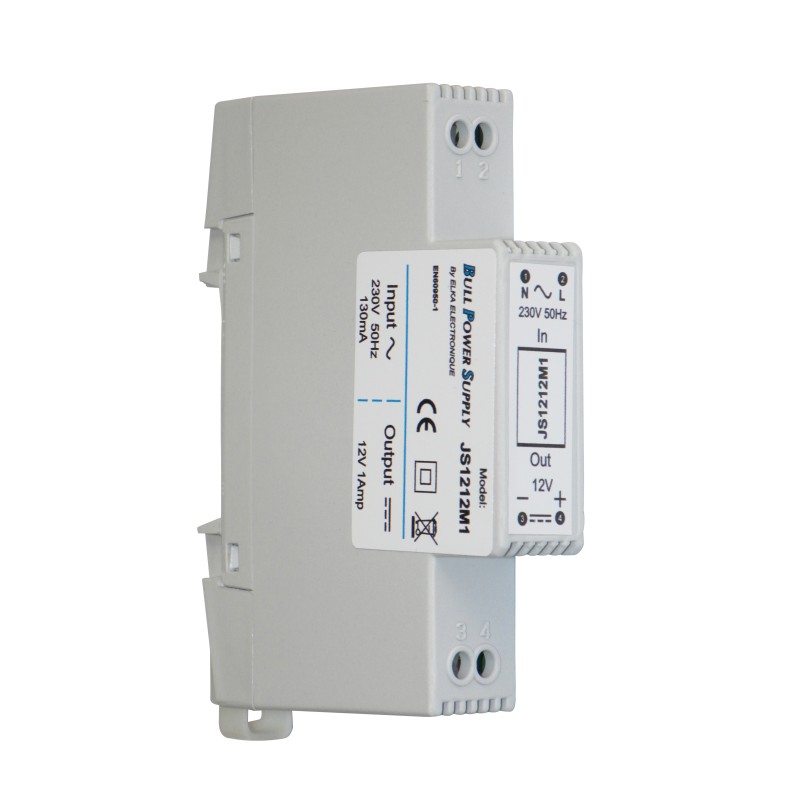 Alimentation 230Vac / 12Vdc 12W 1A - 1 module