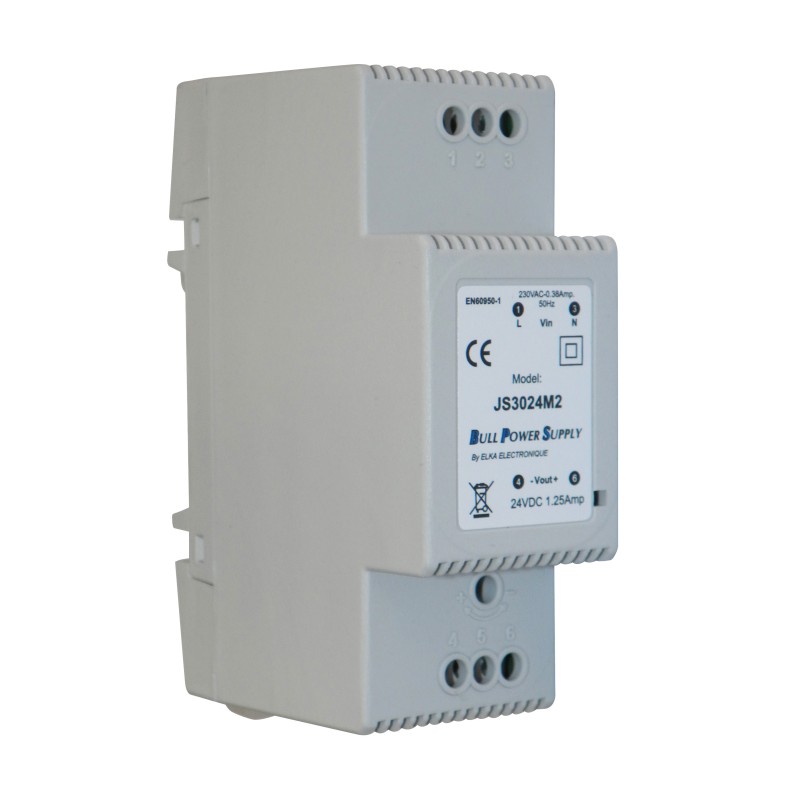 Alimentation 230Vac / 24Vdc 30W 1,2A - 2 modules