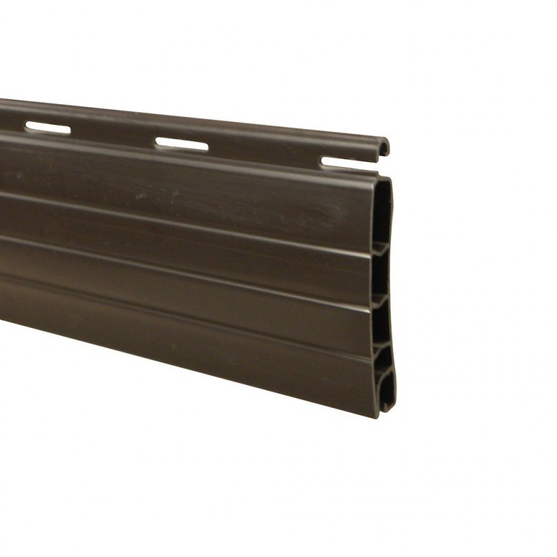 Lame Pvc Double Parois 40 Mm Ajouree Marron Pour Volet Roulant Au Metre