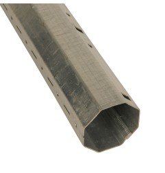 Tube acier galvanisé octogonal 40 mm (3 mètres)