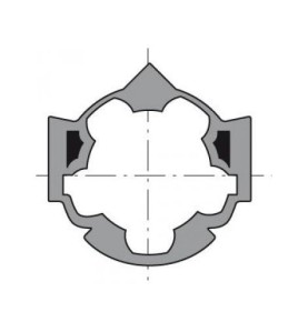 Jeu de bagues LT50-LT60 Somfy pour tube hexagonal 50 mm