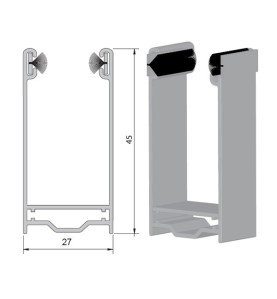 Coulisse tradi ZF 45x27 mm (1 mètre)