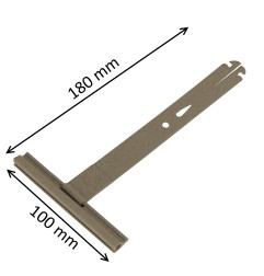 Attache de tablier à clipper pour tube octogonal et lame de 8 mm