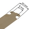 Attache de tablier à clipser pour tube octogonal et lame de 14 mm