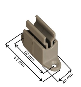 Bloqueur de manivelle réglable PVC gris