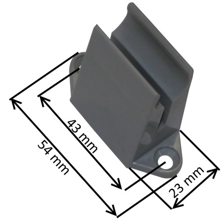 Bloqueur de manivelle PVC gris pour manivelle Ø12 à Ø14 mm