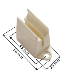 Bloqueur de manivelle PVC blanc pour manivelle Ø12 à Ø14 mm