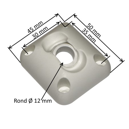 Guide à rotule pour tige ronde Ø12 mm