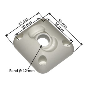 Guide à rotule pour tige ronde Ø12 mm