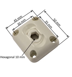 Guide à rotule pour tige hexagonale 10 mm