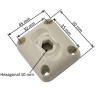 Guide à rotule pour tige hexagonale 10 mm ZFD120