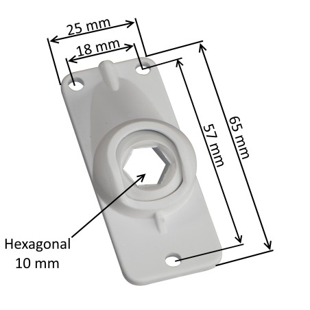 Guide à rotule pour tige hexagonale 10 mm