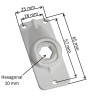 Guide à rotule pour tige hexagonale 10 mm