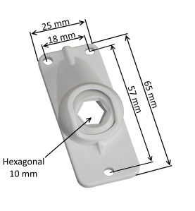 Guide à rotule pour tige hexagonale 10 mm