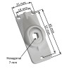 Guide à rotule pour tige hexagonale 7 mm