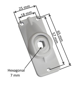 Guide à rotule pour tige hexagonale 7 mm
