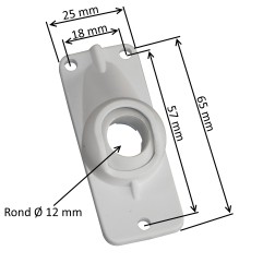 Guide à rotule pour tige ronde de 12 mm