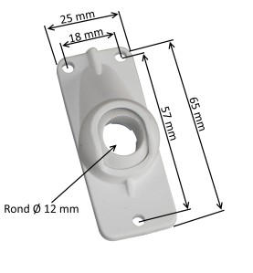 Guide à rotule pour tige ronde de 12 mm