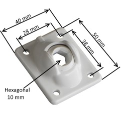 Guide à rotule pour tige hexagonale 10 mm