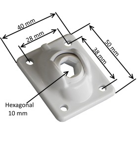 Guide à rotule pour tige hexagonale 10 mm