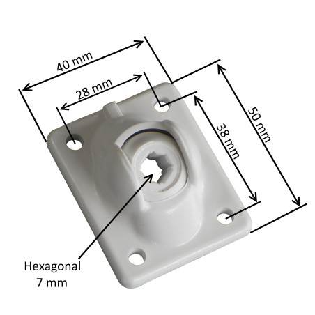 Guide à rotule hexagonale 7 mm