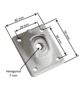 Guide à rotule hexagonale 7 mm