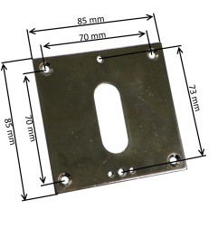 Embase large 85x85 mm pour sortie de caisson