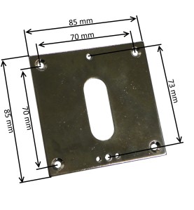 Embase large 85x85 mm pour sortie de caisson