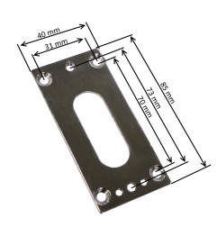 Embase étroite 40x85 mm pour sortie de caisson