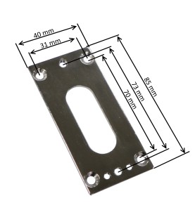 Embase étroite 40x85 mm pour sortie de caisson