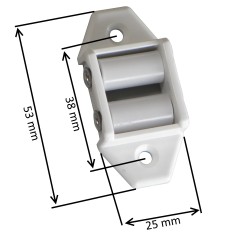 Guide de sangle PVC blanc pour sangle de 12 à 18 mm