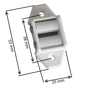 Guide de sangle PVC blanc pour sangle de 12 à 18 mm