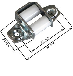 Guide de sangle acier zingué pour sangle de 14 à 18 mm